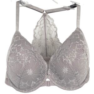 Victorias Secret Grey Skies Lace Front Fastening T-Shirt Bra New 32 DDD